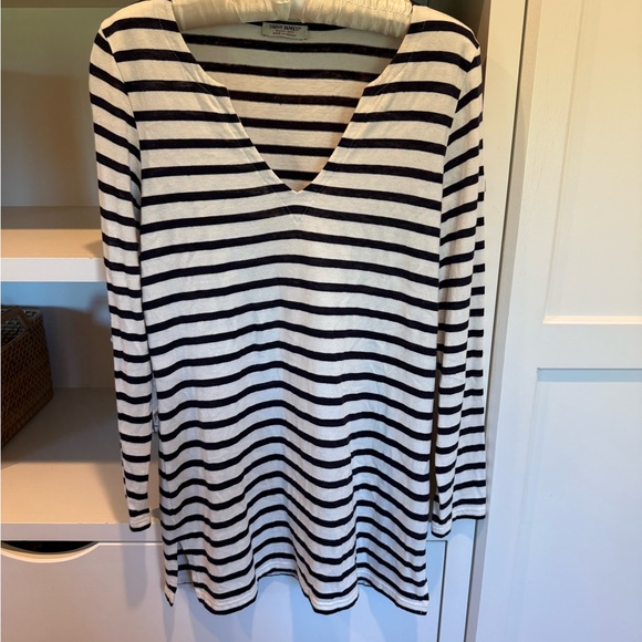Saint James Tops - Saint James Navy and White 3/4 sleeve tunic